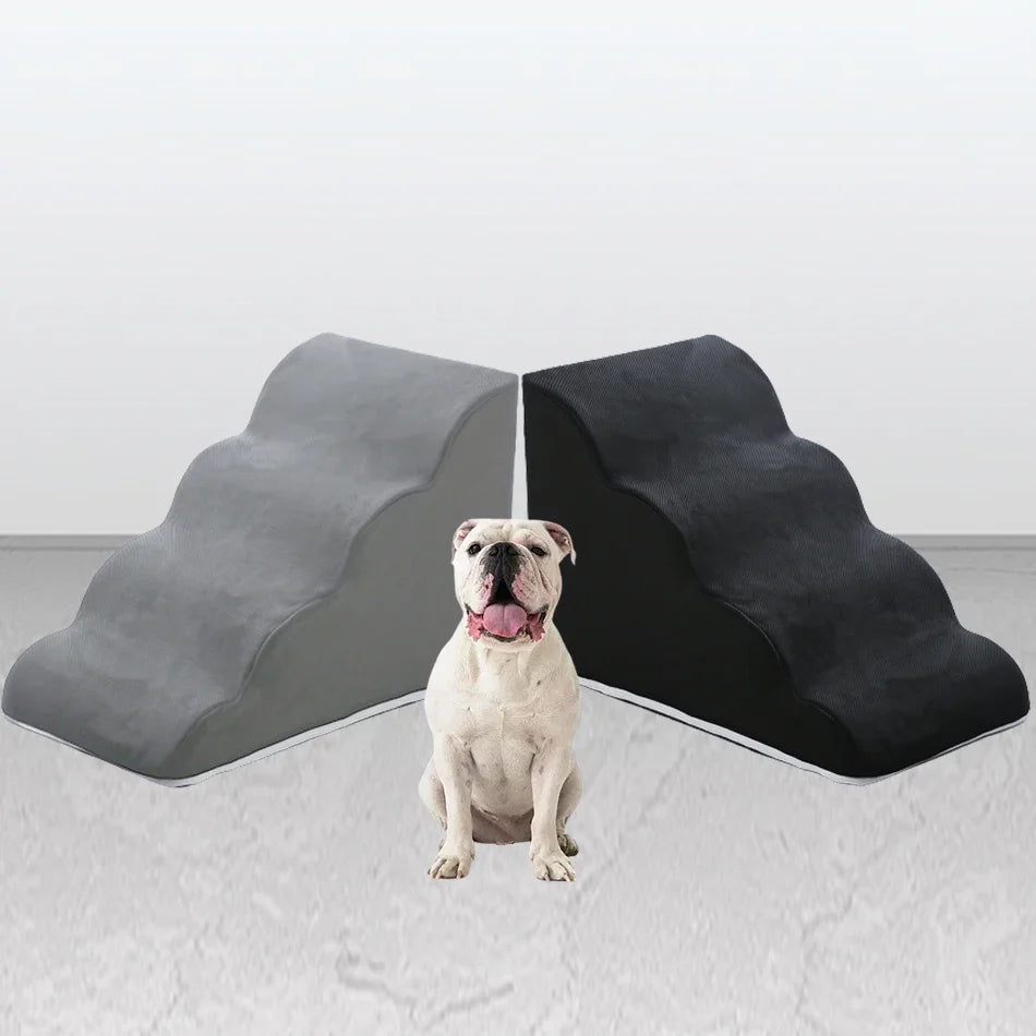 2/3/4-Step Pet Ramp & Ladder for Dogs and Cats – Non-Slip Removable Sofa Bed Stairs