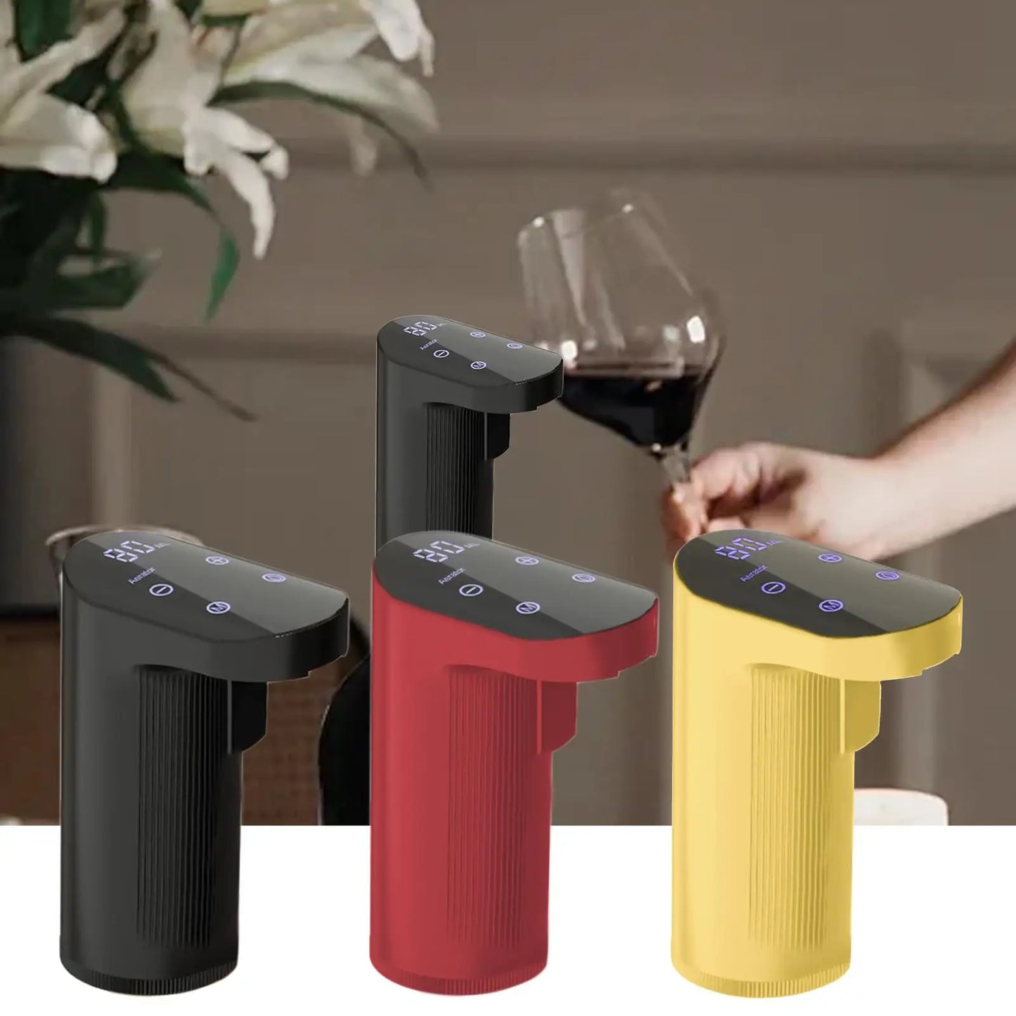 USB Rechargeable Electric Wine Aerator and Dispenser - Adjustable Pour, Stable Flow