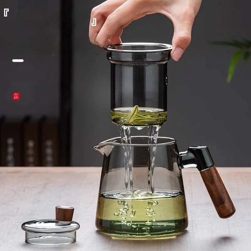 600ml (20.3oz) Borosilicate Glass Teapot with 120ml (4.1oz) Teacups - Clear Loose Leaf & Flower Tea Set