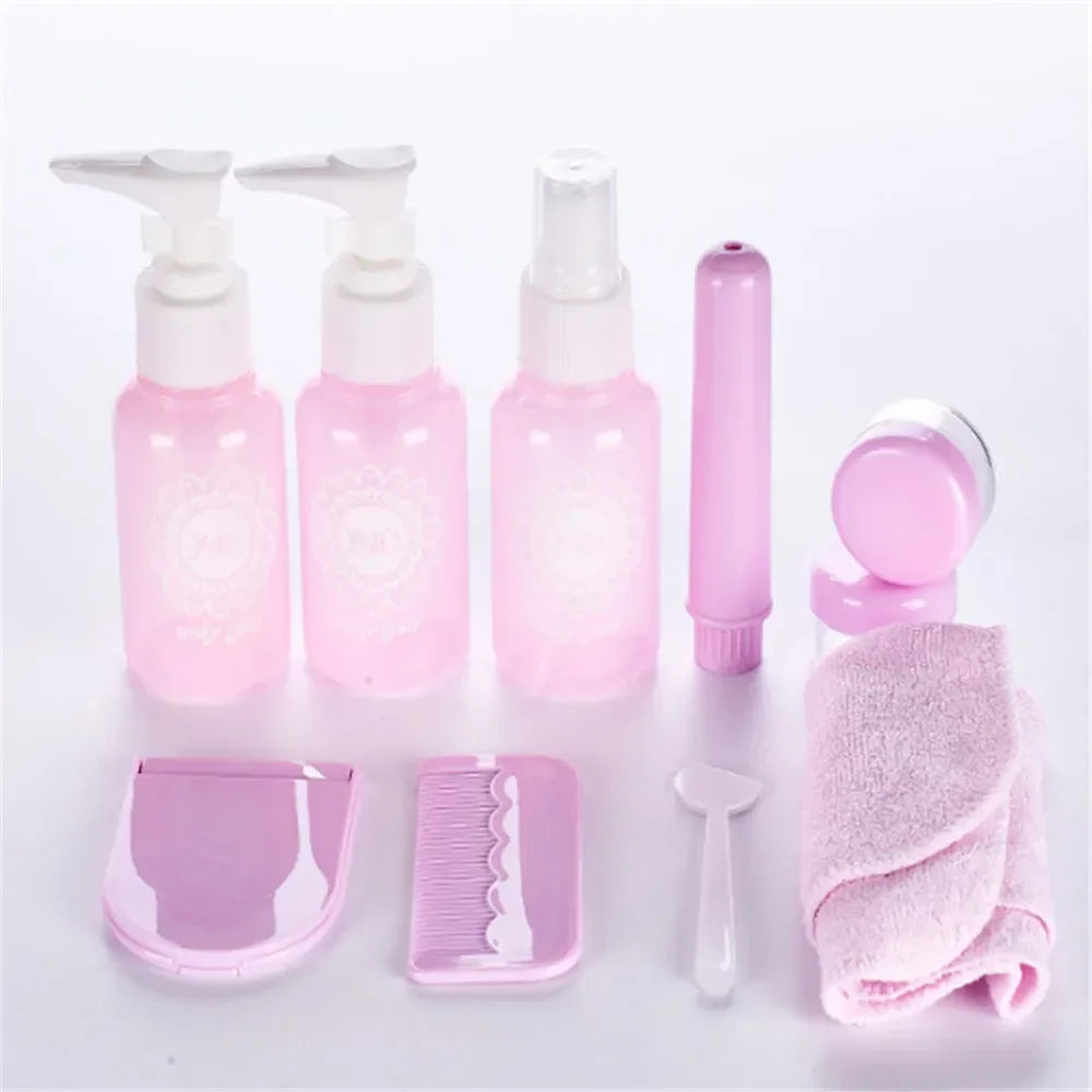 10-Pack Travel Mini Cosmetic Face Cream Bottles 80ml (2.7 fl oz) Clear Plastic Empty Makeup Containers