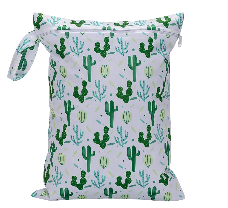 Waterproof Wet Bag 30 x 40 cm (11.8 x 15.7 in) Reusable Washable Diaper & Swim Pouch for Travel