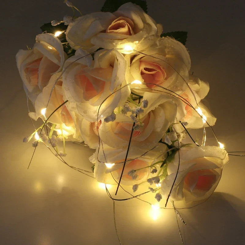 Battery Operated LED Fairy Lights – Copper Wire String Lights for Bedroom, Christmas & Parties | 20–100 LEDs, 2–10 m (6.6–32.8 ft), AA Powered, Multicolor