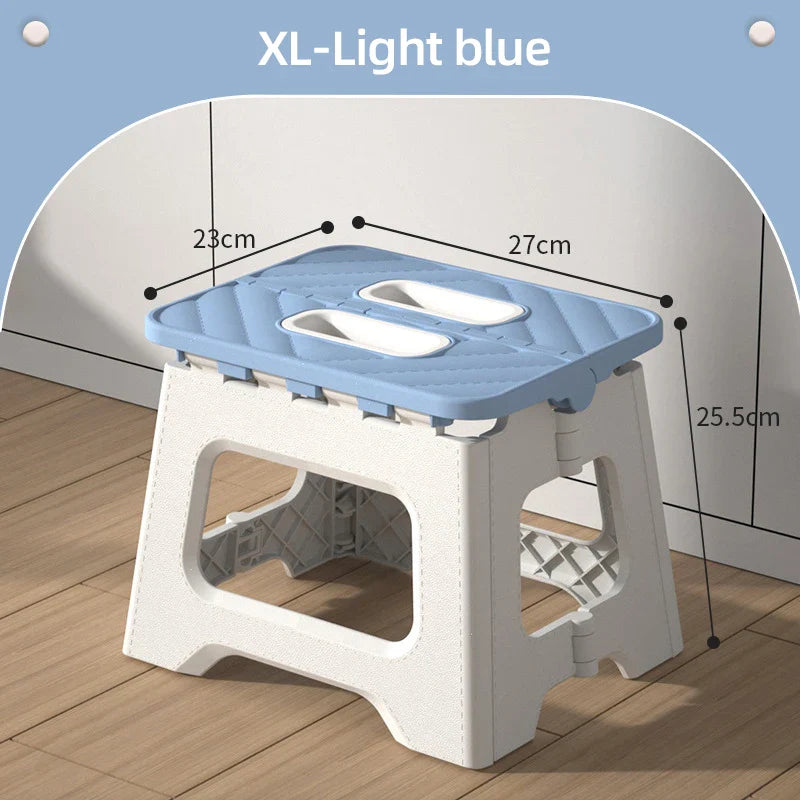 Portable Plastic Folding Chair – Thickened Foldable Outdoor Camping & Beach Seat for Family & Kids