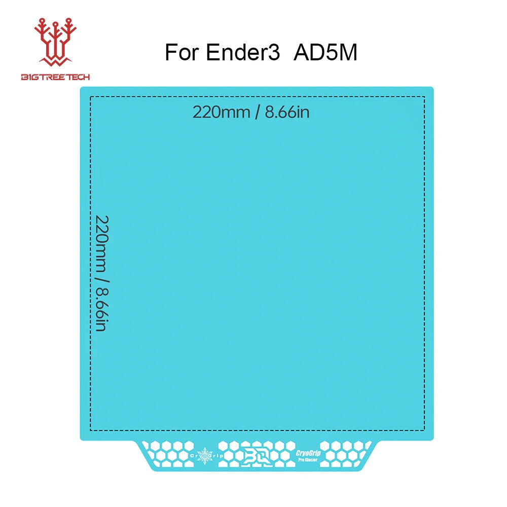 Panda CryoGrip Pro Double-Sided Spring Steel Build Plate - No-Clog Coating for 3D Printers