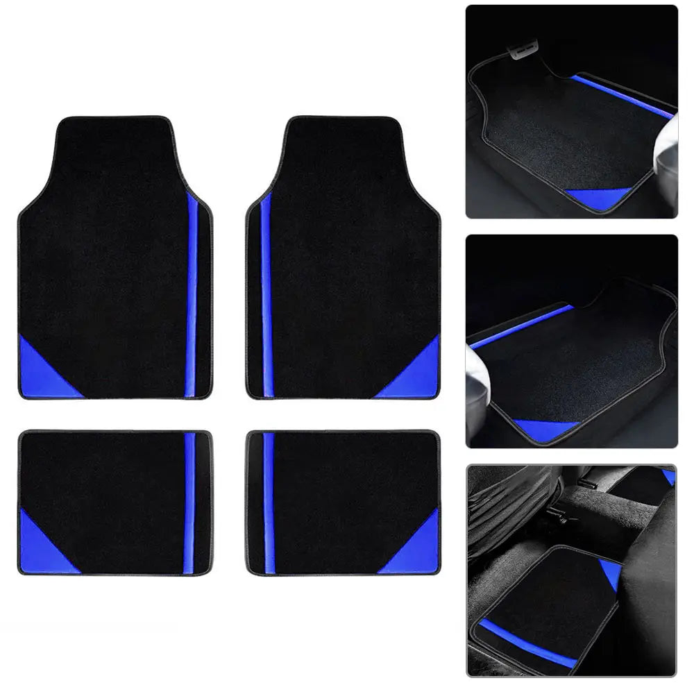 4-Piece Universal Car Floor Mats Set – Suede-Style Synthetic Carpet Liners for Cars, SUVs & Vans, Anti-Slip, Easy-Clean