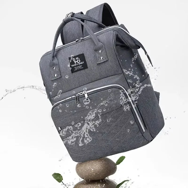Large Diaper Backpack 36-55L - Stroller Hanging Nappy Bag with Changing Mat, Multi-Pocket Baby Nursing Bag