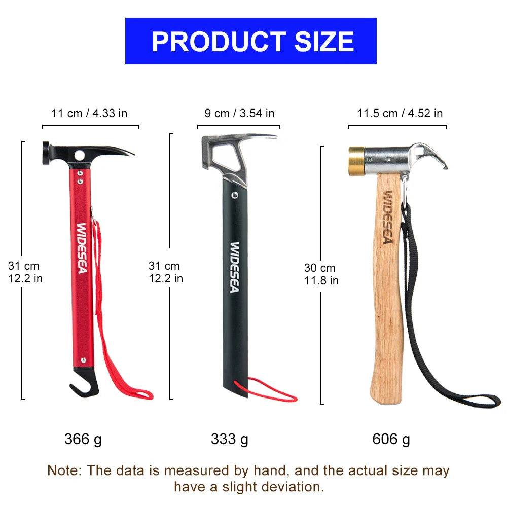 Camping Hammer Stainless Steel & Copper Tent Peg Mallet with Stake Puller for Hiking & Mountaineering