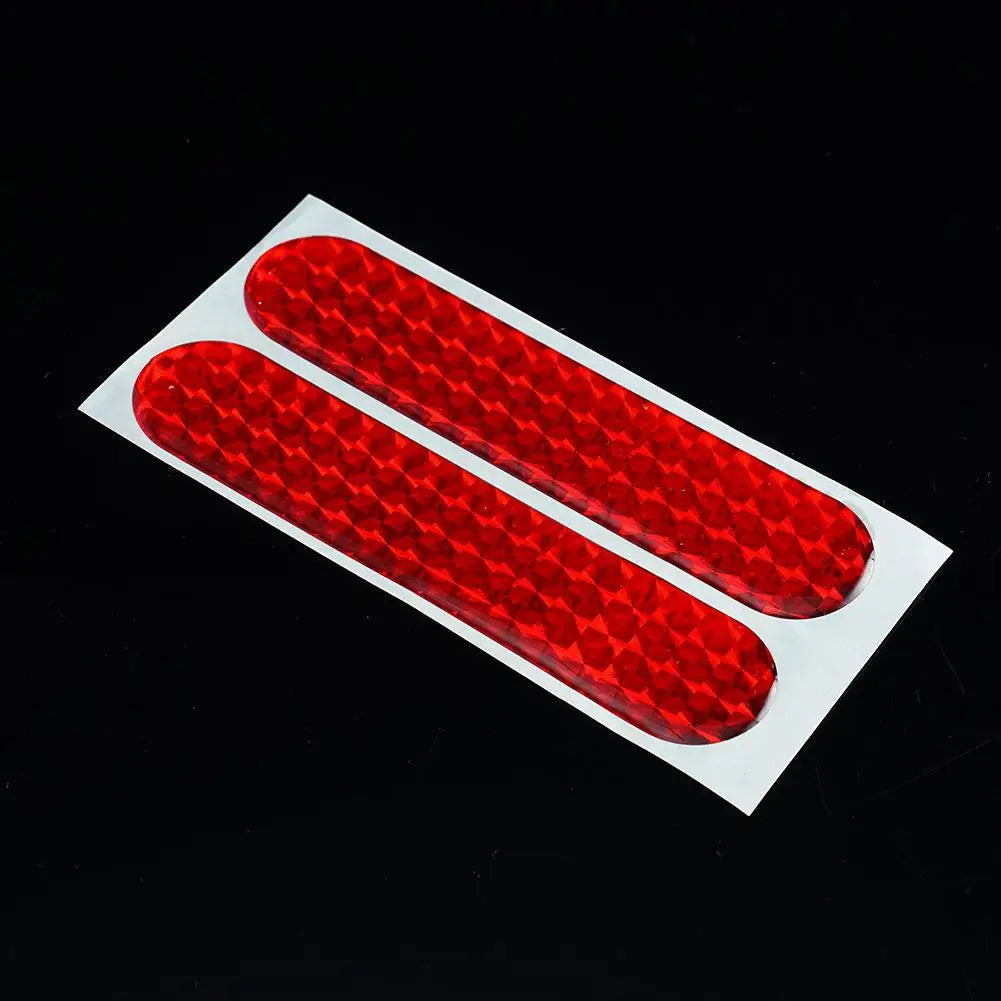 2-Pack Red Reflective Car Door Safety Stickers 10.6 x 2.3 cm (4.17 x 0.91 in) Interior Warning Reflector Tape