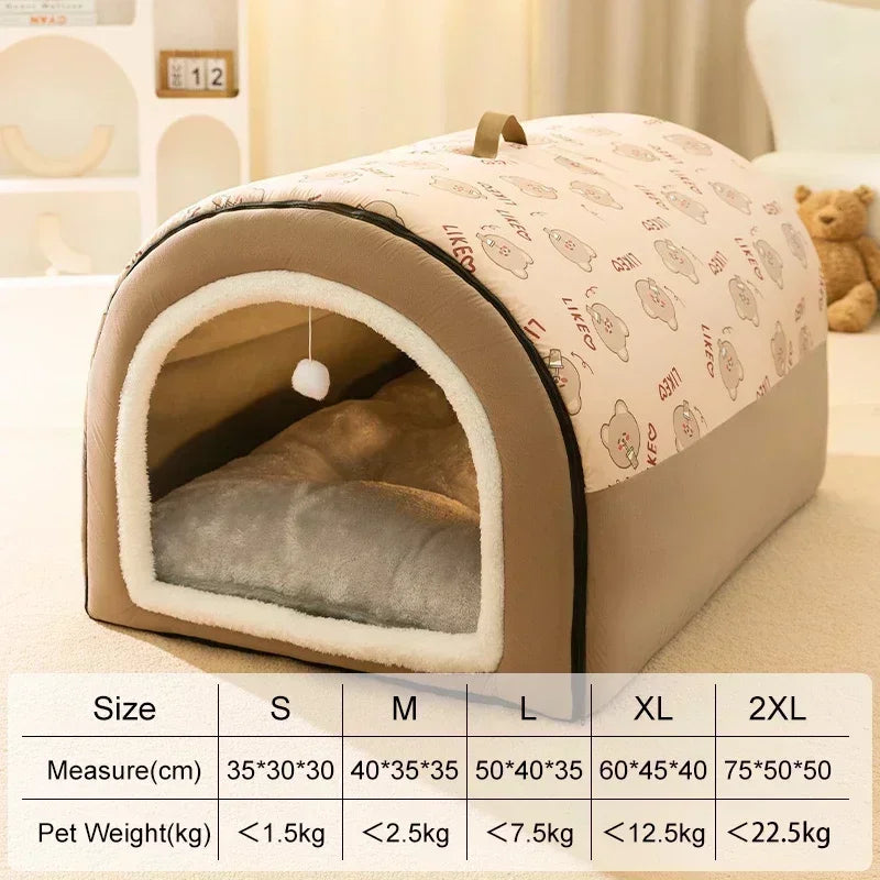 Removable Washable Pet Bed — Cozy Nest for Small to 2XL Dogs & Cats (35–75 cm | 14–30 in)