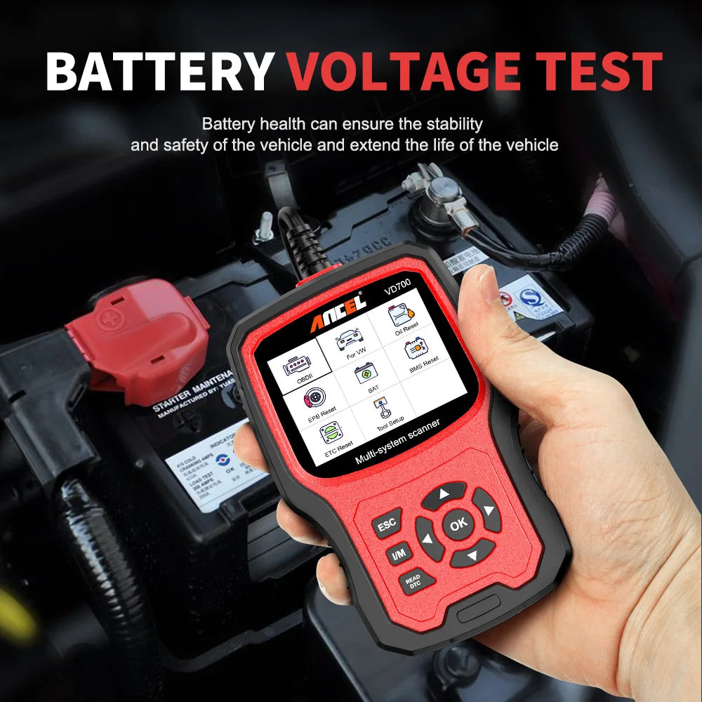 Professional OBD2 Scanner for VW Audi Seat Skoda — Full-System Code Reader with Oil, EPB, SAS & TPMS Reset