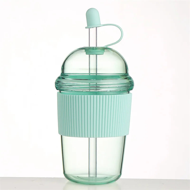 Insulated Flip Straw Bottle — 430ml (14oz) & 630ml (21oz) Leak‑Proof Travel Water Bottle for Coffee, Sports & Work