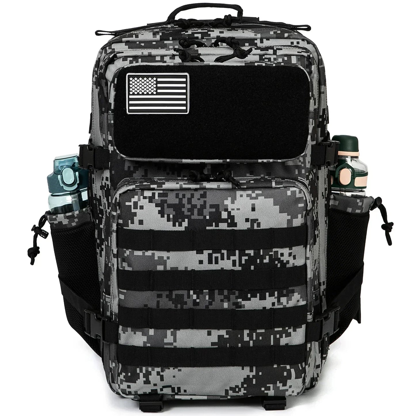 45L Tactical Backpack - 900D Waterproof MOLLE Rucksack for Hiking, Camping, Travel & School