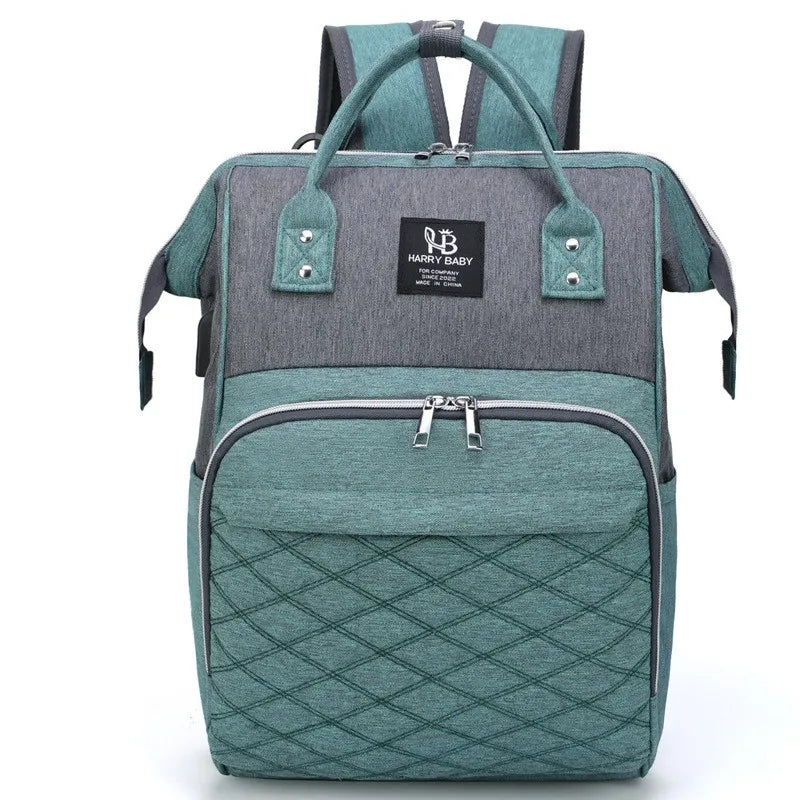 Large Diaper Backpack 36-55L - Stroller Hanging Nappy Bag with Changing Mat, Multi-Pocket Baby Nursing Bag
