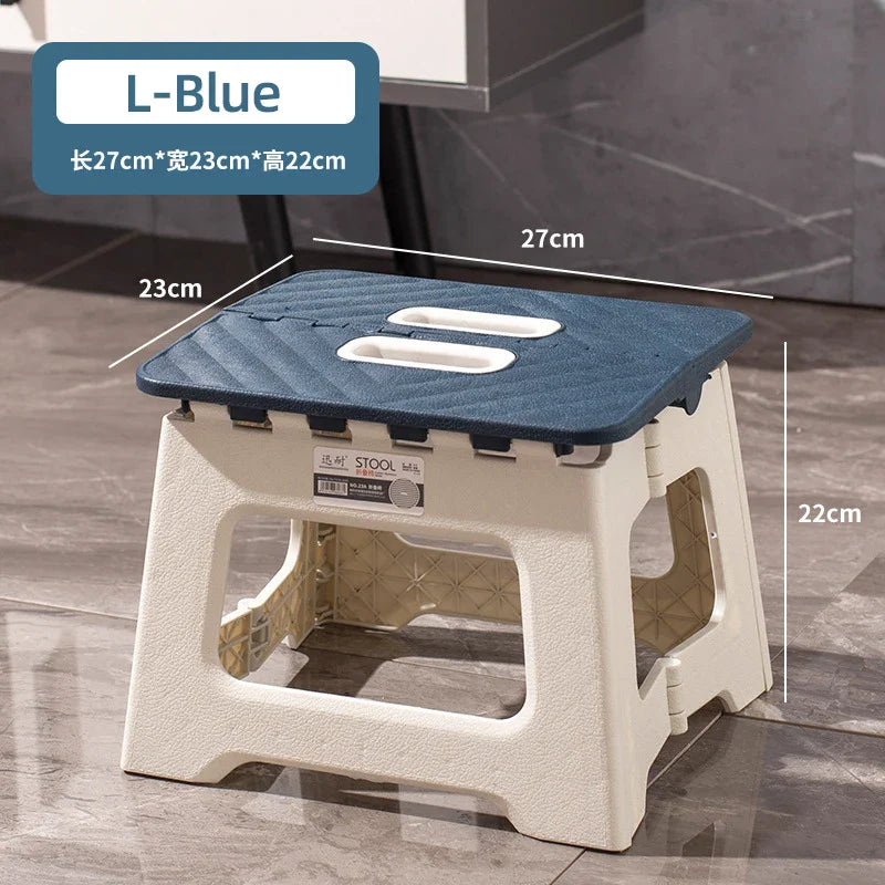 Portable Plastic Folding Chair – Thickened Foldable Outdoor Camping & Beach Seat for Family & Kids