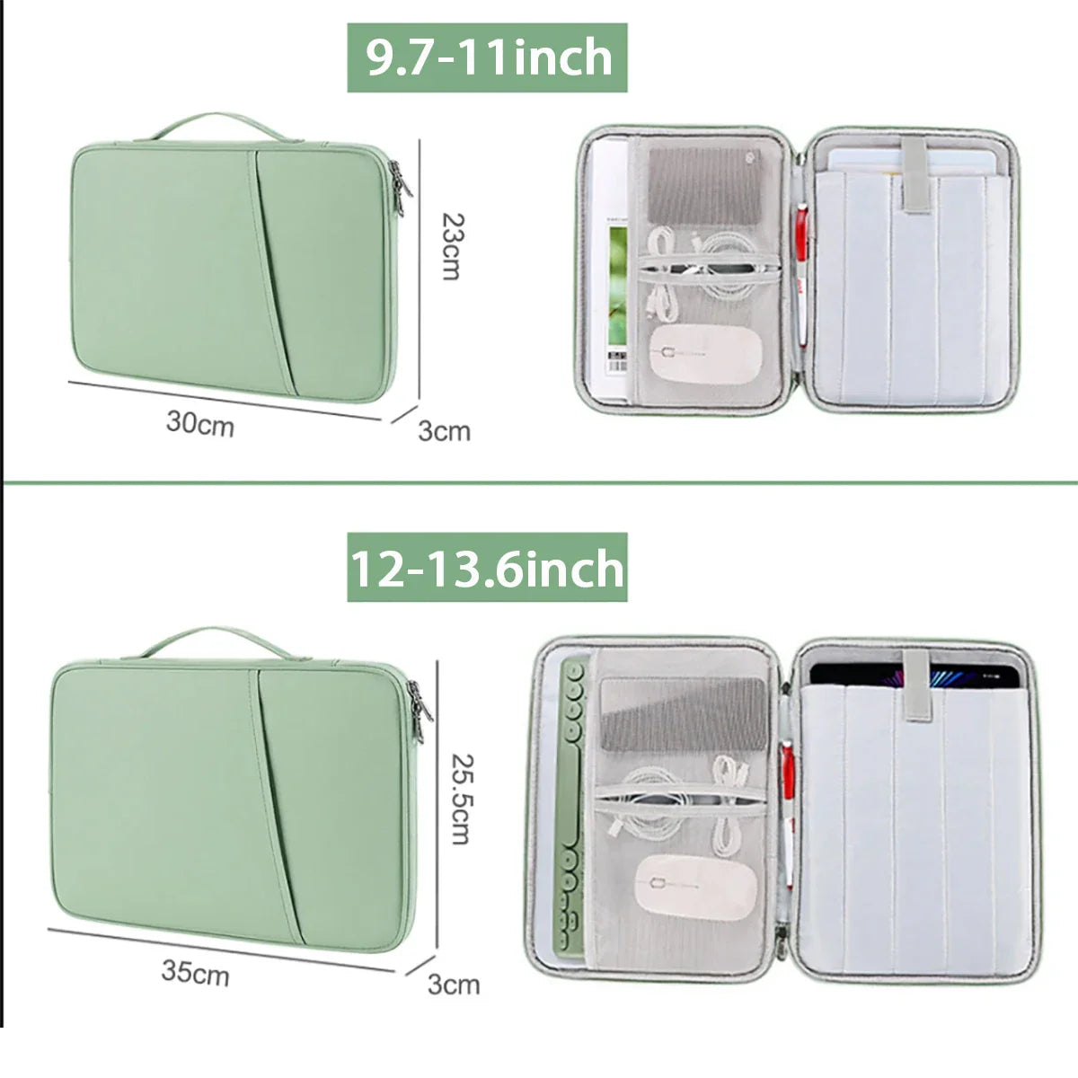 Waterproof Laptop Sleeve Handbag Fits 11–16 inch (28–41 cm) MacBook Air/Pro, Lenovo, HP, Xiaomi – Shockproof Notebook Case with Handle
