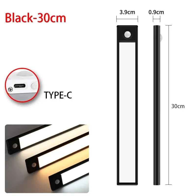 Rechargeable Motion Sensor LED Night Light Rectangle 50cm (19.7 in) Emergency Light