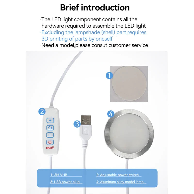 LED Lamp Kit for 3D Printers - LED Light Hardware for 3D Printing