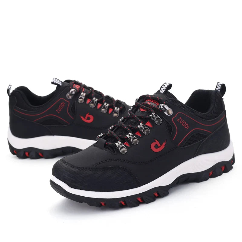 Men's Casual Leather Sneakers – Lightweight Walking & Tennis Shoes with EVA Sole