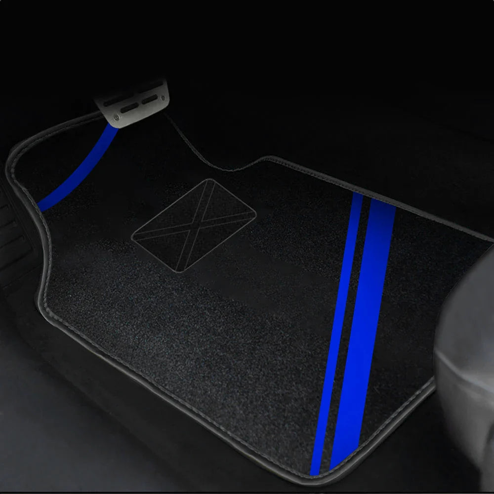 4-Piece Universal Car Floor Mats Set – Suede-Style Synthetic Carpet Liners for Cars, SUVs & Vans, Anti-Slip, Easy-Clean