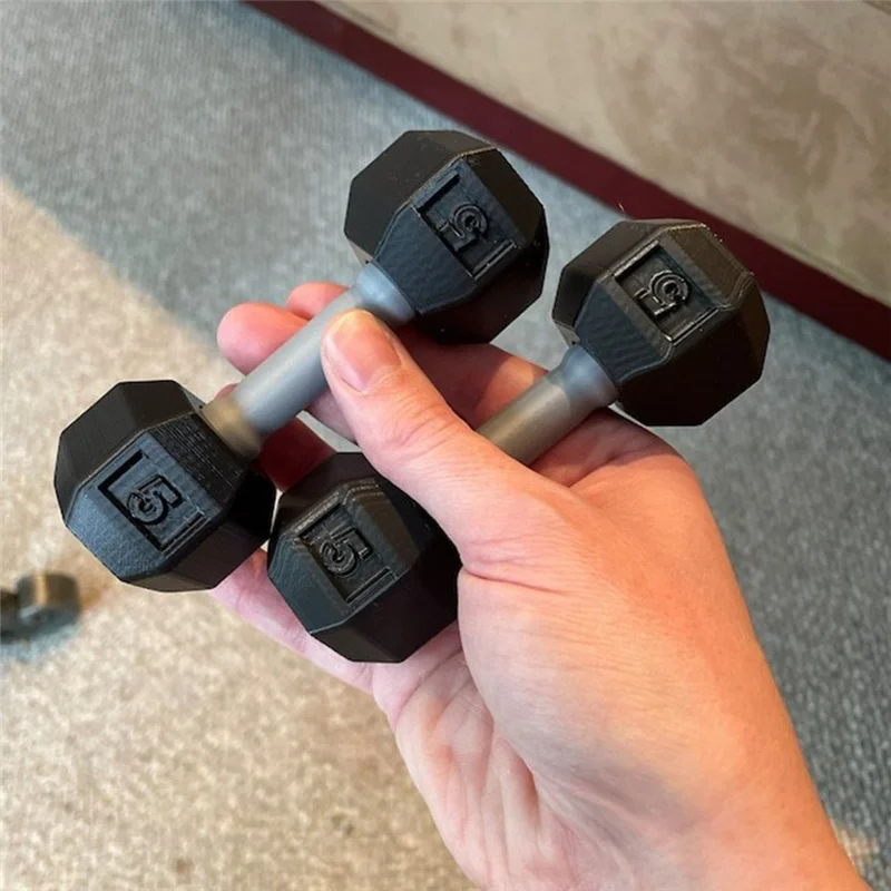 2-Pack Mini Kids Dumbbell Toys - Toddler Baby Workout Weights and Rattles