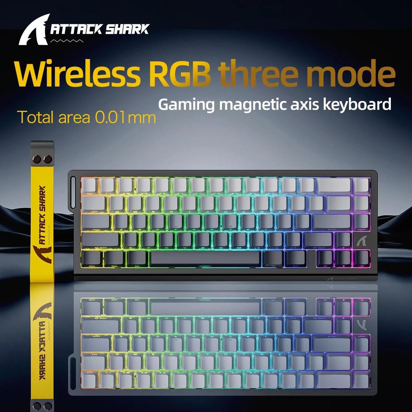Magnetic Mechanical Gaming Keyboard 68-Key Compact Hot-Swap RGB Wired 8000Hz 0.125ms Response