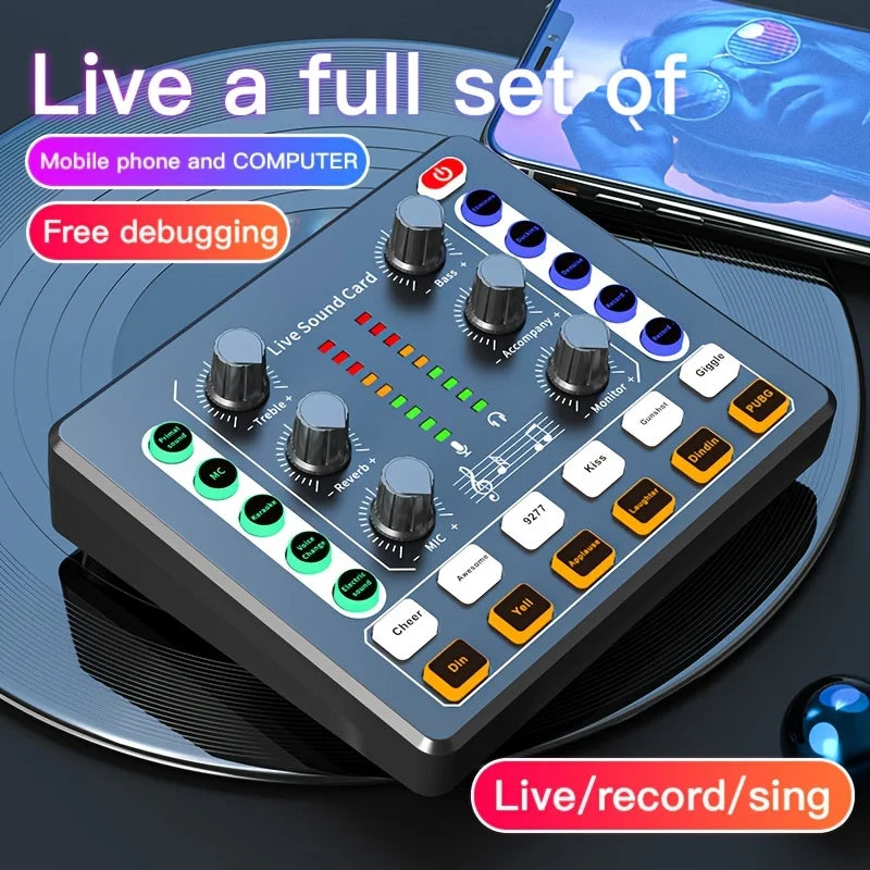 Portable All-in-One Podcast Audio Interface with Premium Mic Preamp and Sound Card