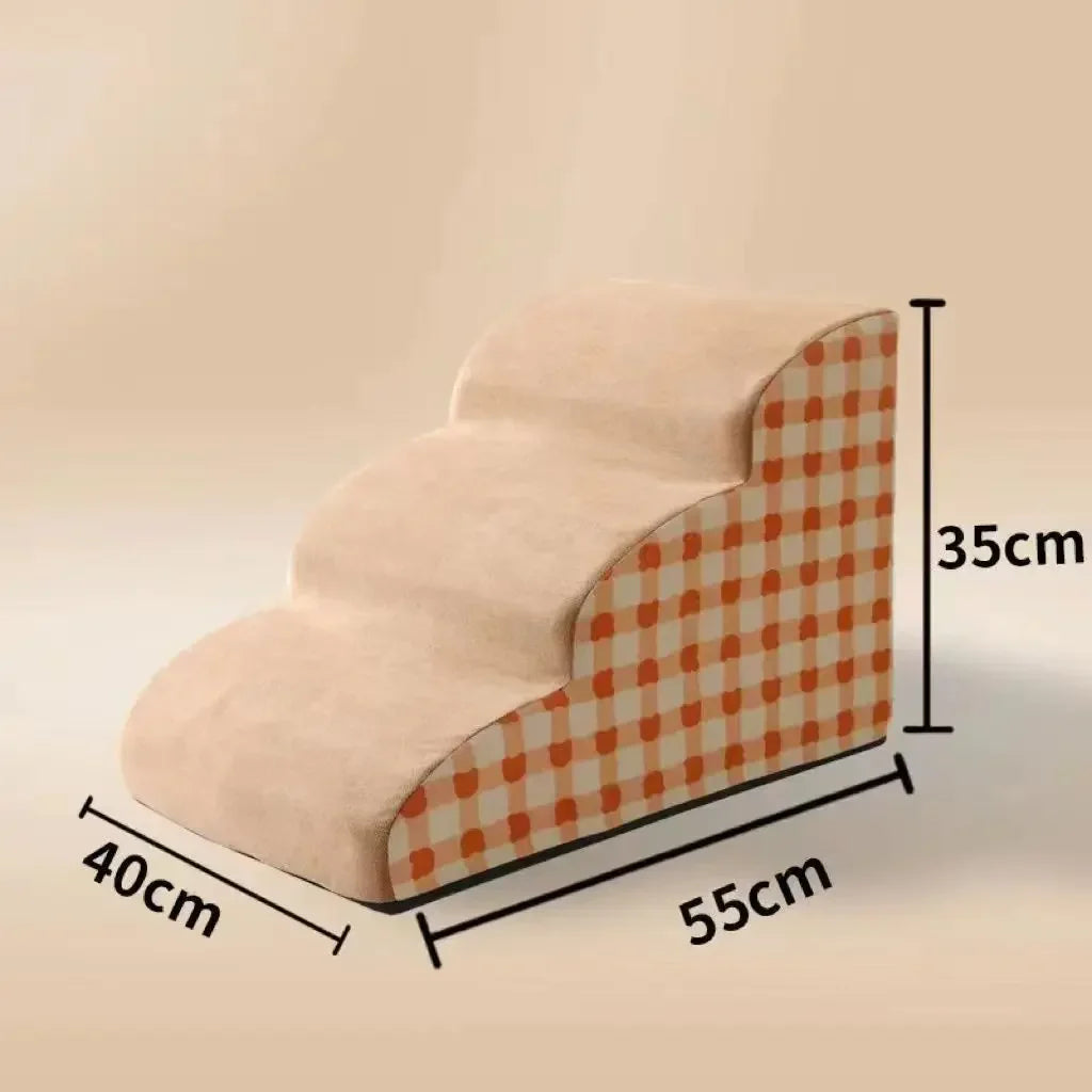 High-Density Foam Pet Ramp — Non-Slip Dog & Cat Stairs Sofa Ladder for Older Pets with Joint Pain