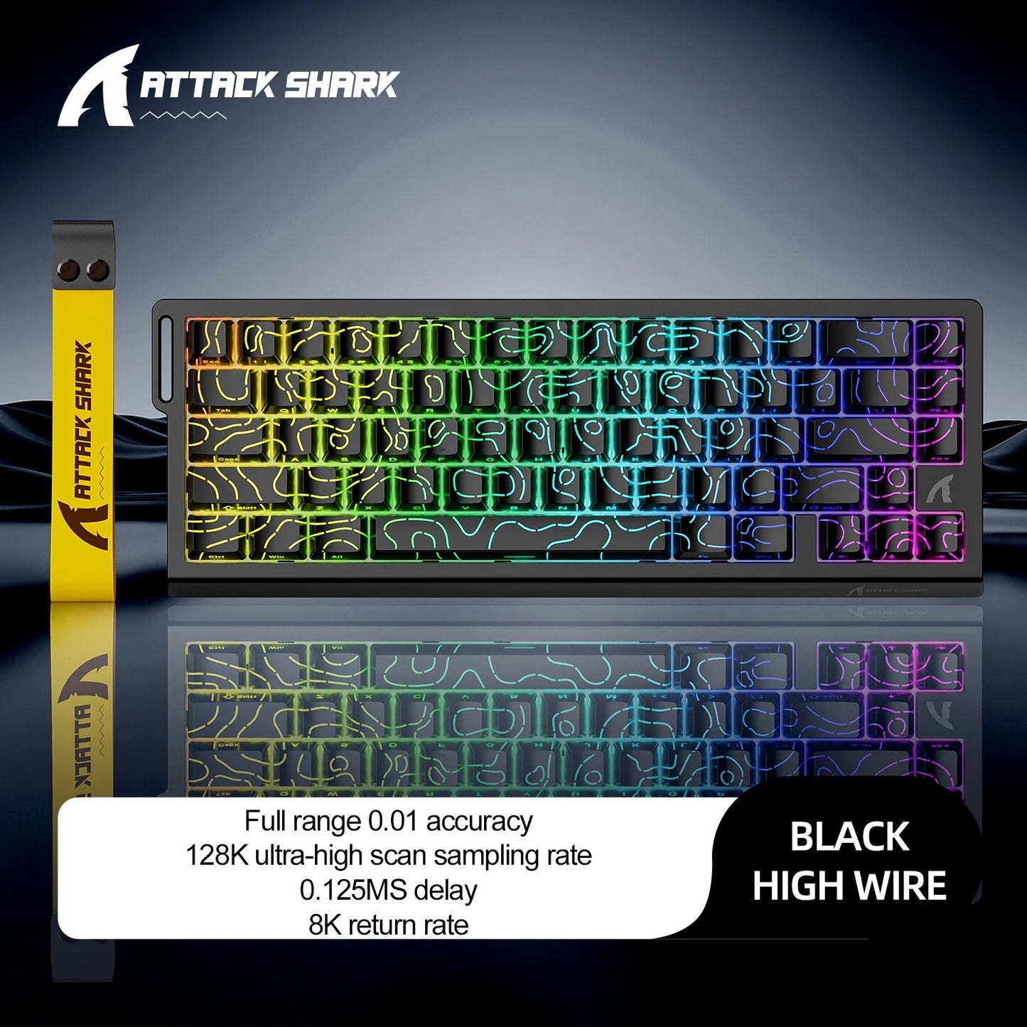Magnetic Mechanical Gaming Keyboard 68-Key Compact Hot-Swap RGB Wired 8000Hz 0.125ms Response