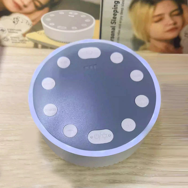 Portable White Noise Machine for Baby & Adult — Sleep Sound Machine with Night Light and Soothing Sounds