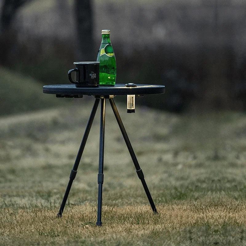 Portable Folding Camping Table – Adjustable Small Round Aluminum Alloy Lightweight Outdoor Picnic & Coffee Table