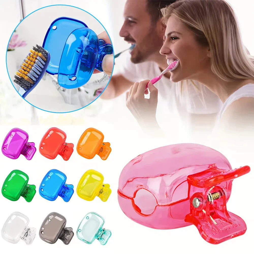 10-Pack Ventilated Toothbrush Head Covers – Travel Protective Caps for Electric & Manual Toothbrushes, Portable Plastic
