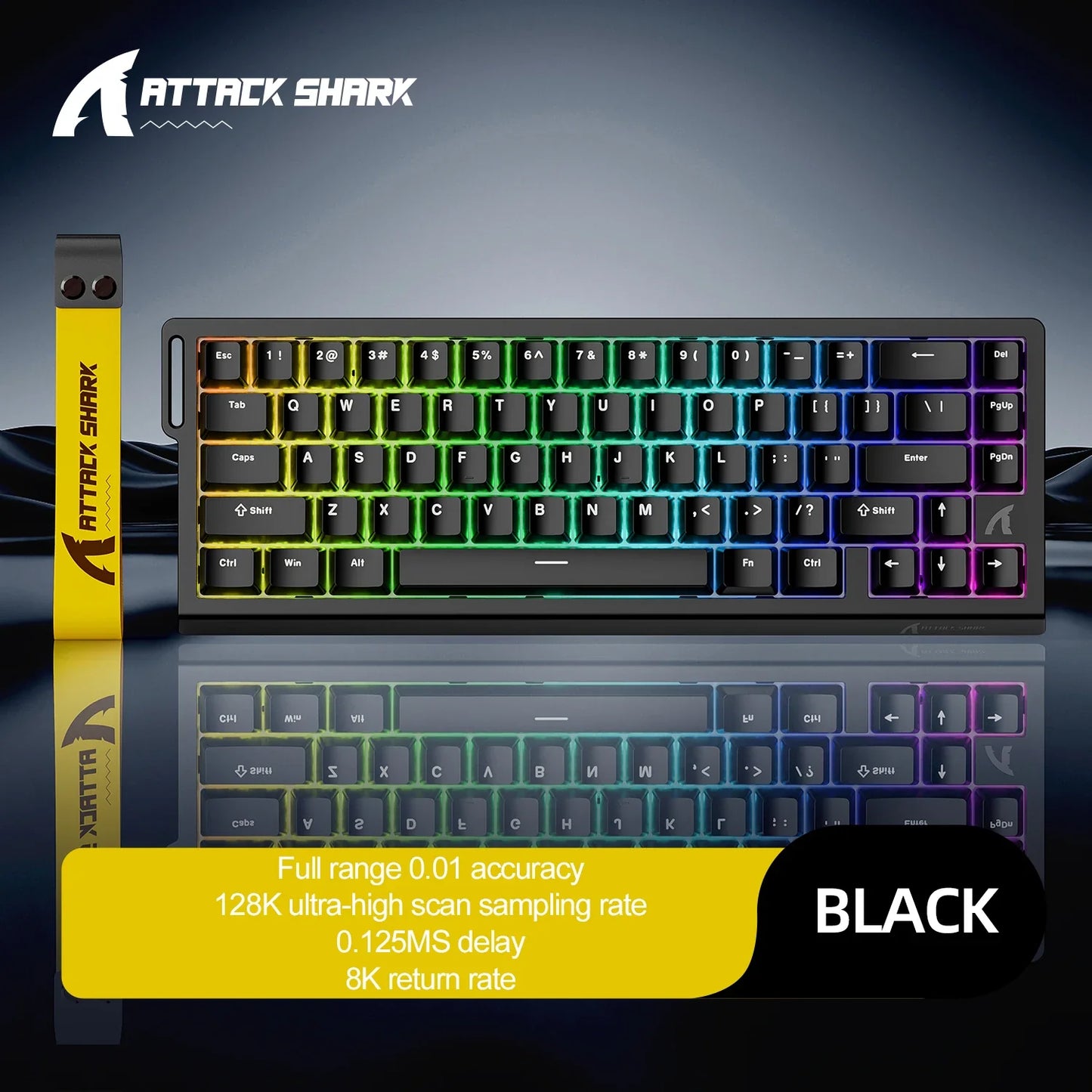 Magnetic Mechanical Gaming Keyboard 68-Key Compact Hot-Swap RGB Wired 8000Hz 0.125ms Response