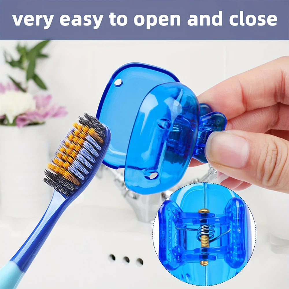 10-Pack Ventilated Toothbrush Head Covers – Travel Protective Caps for Electric & Manual Toothbrushes, Portable Plastic