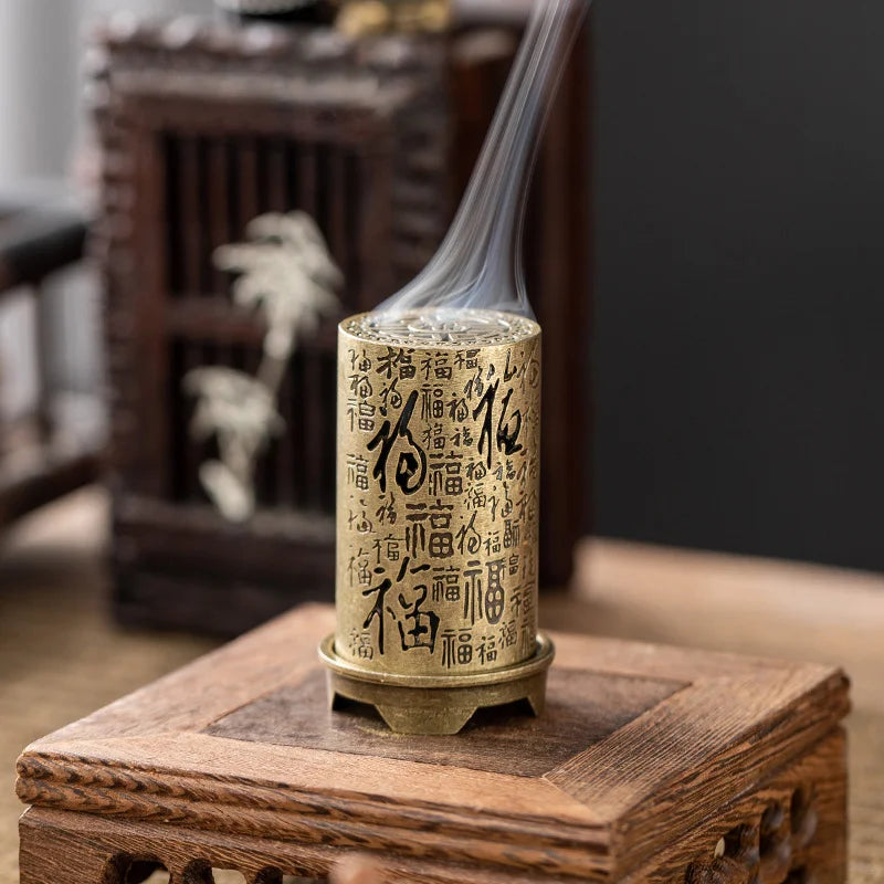 Vertical Alloy Incense Burner Hollow Stickless Powder Holder | Xiangyun Home Fragrance Ornament