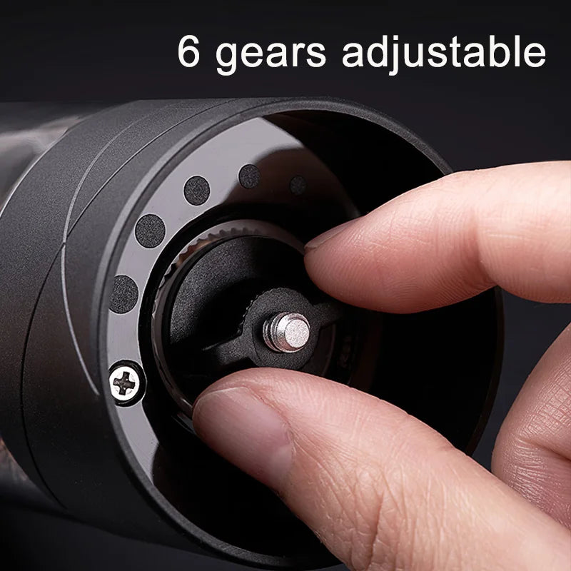 Electric Salt and Pepper Grinder Set 2-Pack LED Light 6-Mode Spice Mill for Kitchen