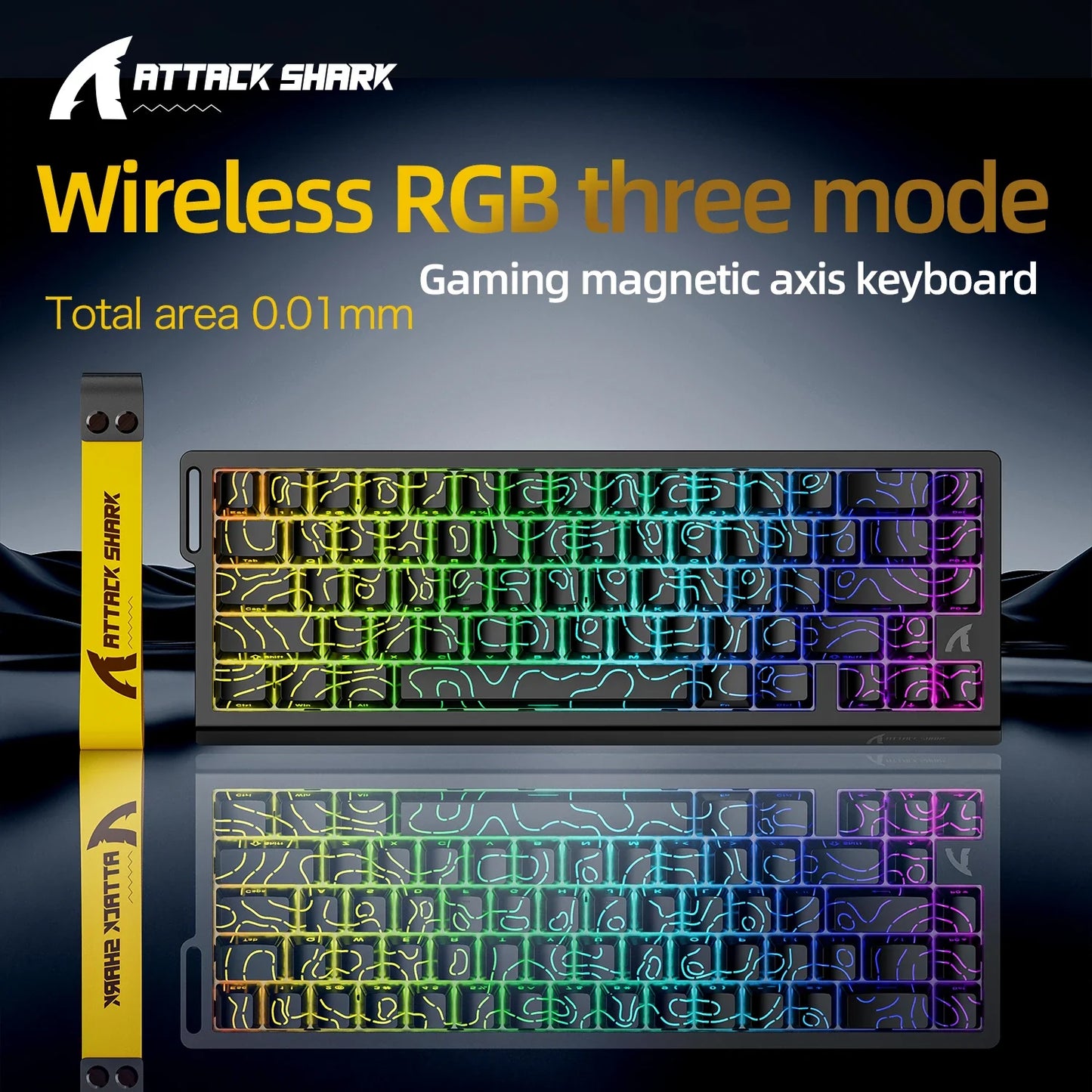 Magnetic Mechanical Gaming Keyboard 68-Key Compact Hot-Swap RGB Wired 8000Hz 0.125ms Response