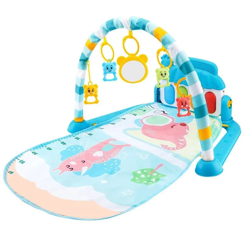 Musical Baby Activity Gym Play Mat Piano Keyboard Tummy Time Mat for 0-36 Months