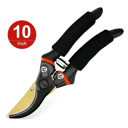 10-Inch (25 cm) Garden Pruning Shears — SK5 Steel, 35 mm Cut Capacity, Ergonomic Non-Slip Handle