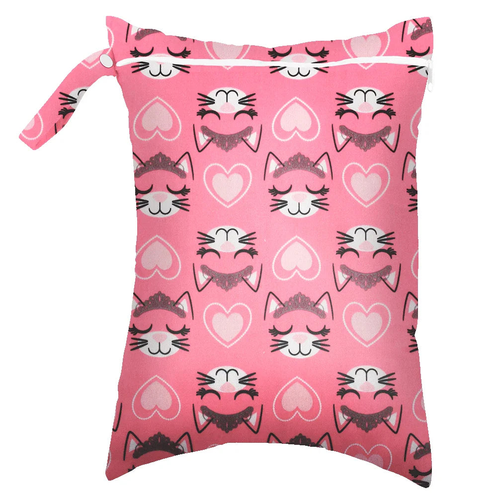 Waterproof Wet Bag 30 x 40 cm (11.8 x 15.7 in) Reusable Washable Diaper & Swim Pouch for Travel