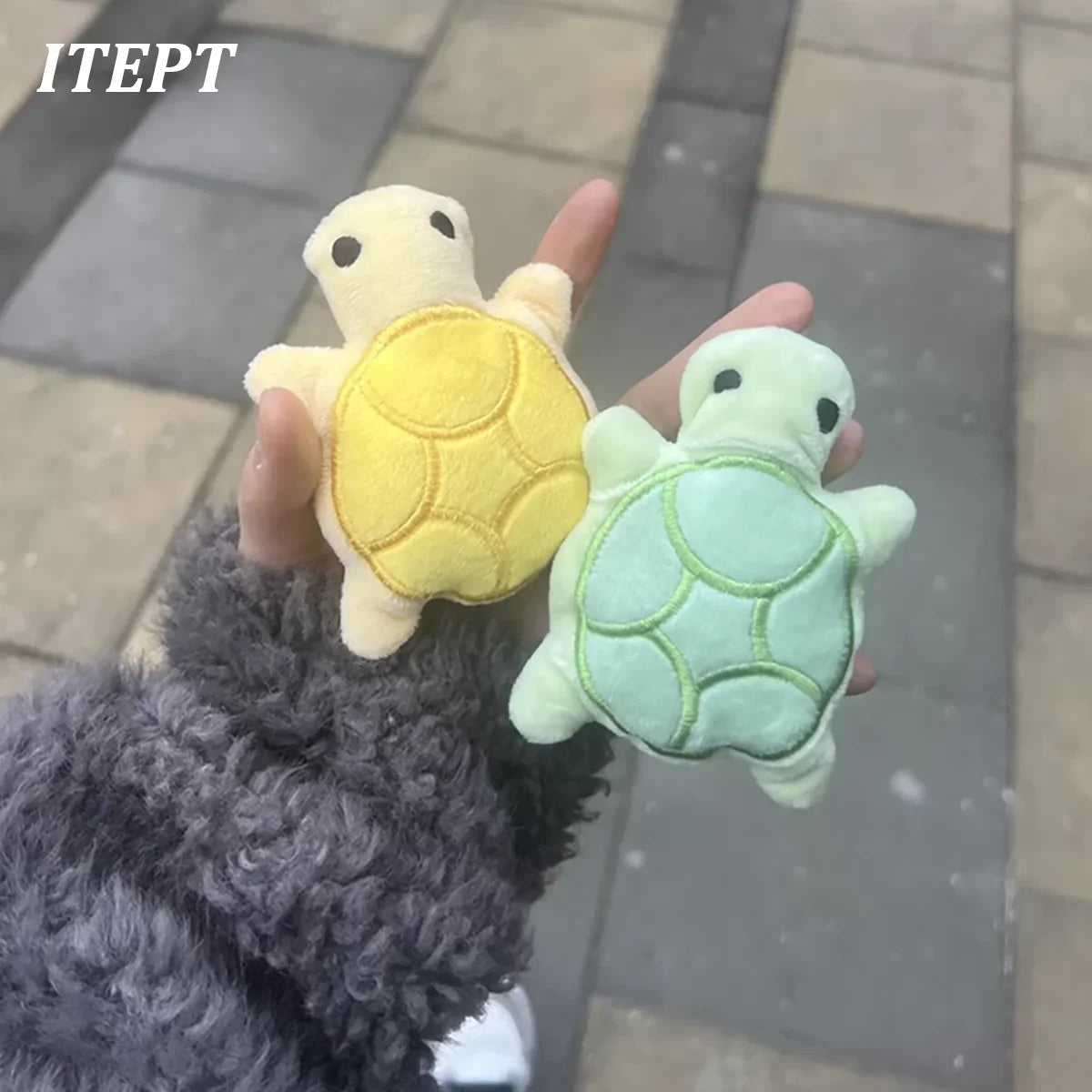 Mini Turtle Plush Dog Toy for Puppies, Teething Relief & Bite-Resistant Dental Chew