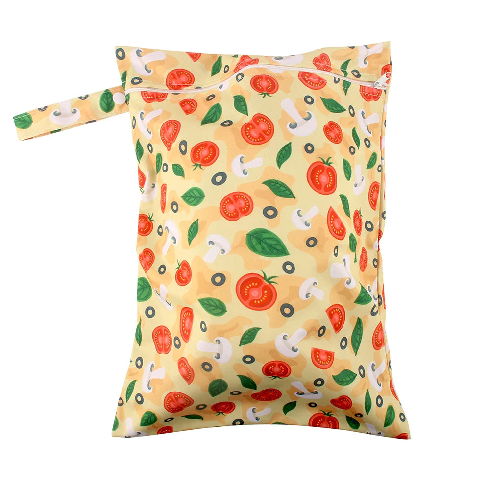 Waterproof Wet Bag 30 x 40 cm (11.8 x 15.7 in) Reusable Washable Diaper & Swim Pouch for Travel