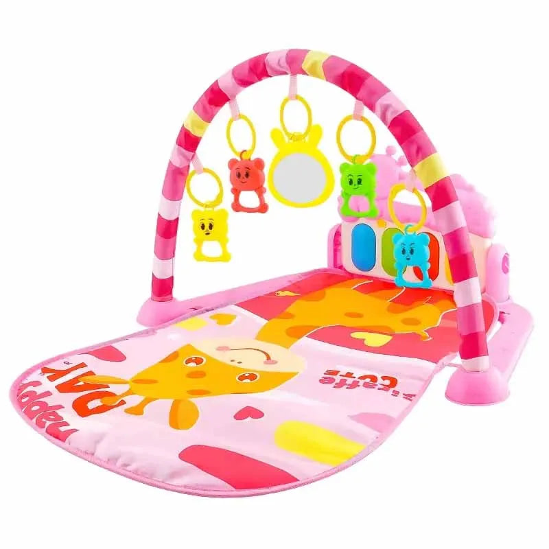 Musical Baby Activity Gym Play Mat Piano Keyboard Tummy Time Mat for 0-36 Months