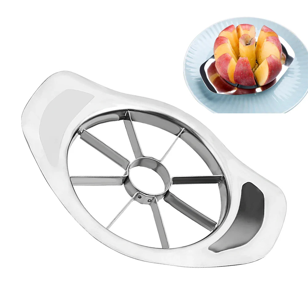 Multi-Function Stainless Steel 5-in-1 Fruit & Vegetable Slicer Cutter — Apple Corer, Pear Slicer & Potato Chip/Fries Maker