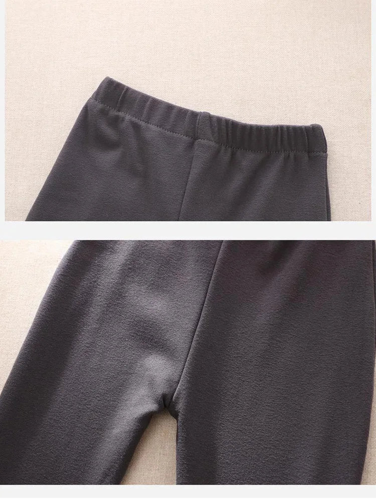 Baby Girls Flared Bootcut Pants Korean-Style Kids Leggings Ages 1-6 Spring Autumn Solid