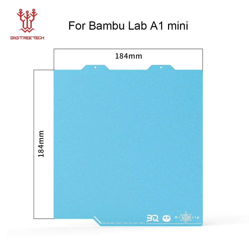 Panda CryoGrip Pro Double-Sided Spring Steel Build Plate - No-Clog Coating for 3D Printers