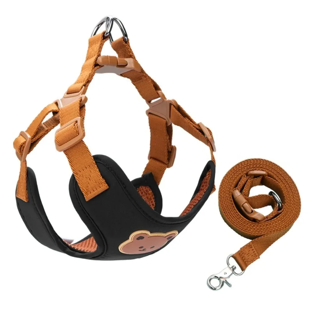 Adjustable No-Pull Pet Harness and Leash Anti-Escape Chest Strap Vest for Small & Medium Dogs and Cats