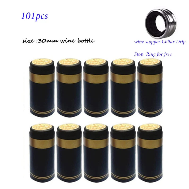 PVC Heat-Shrink Wine Bottle Capsules - Shrink Wrap Caps for Home Bottling