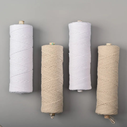100 m (328 ft) Cotton Candle Wick Roll – Eco-Friendly Square Braided Wicks for DIY Candle Making & Handmade Candles