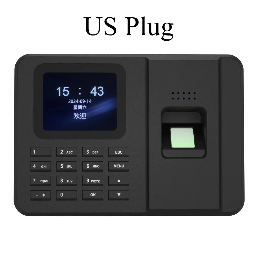 Fingerprint Time Clock Biometric Attendance Recorder with Password and ID Card Login for Office Attendance