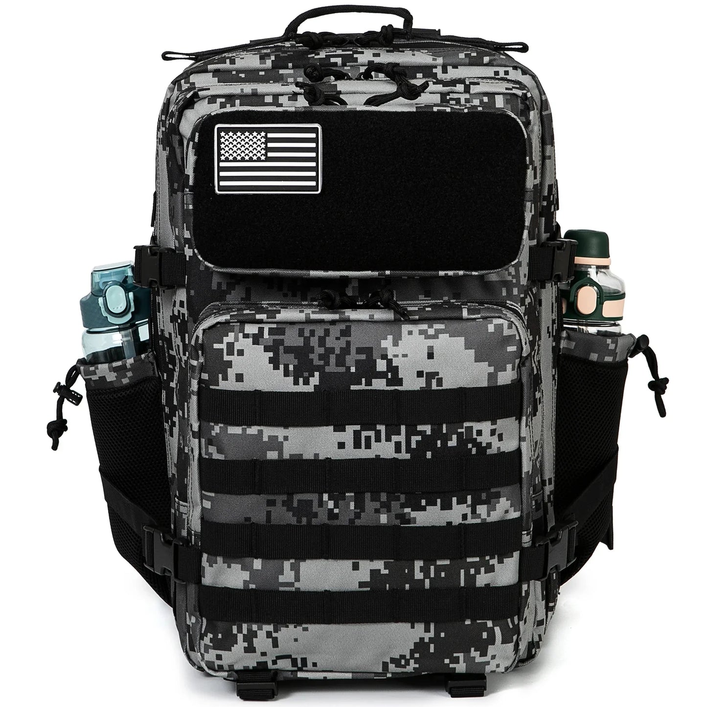 45L Tactical Backpack - 900D Waterproof MOLLE Rucksack for Hiking, Camping, Travel & School